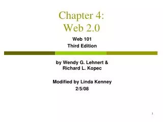 Chapter 4: Web 2.0