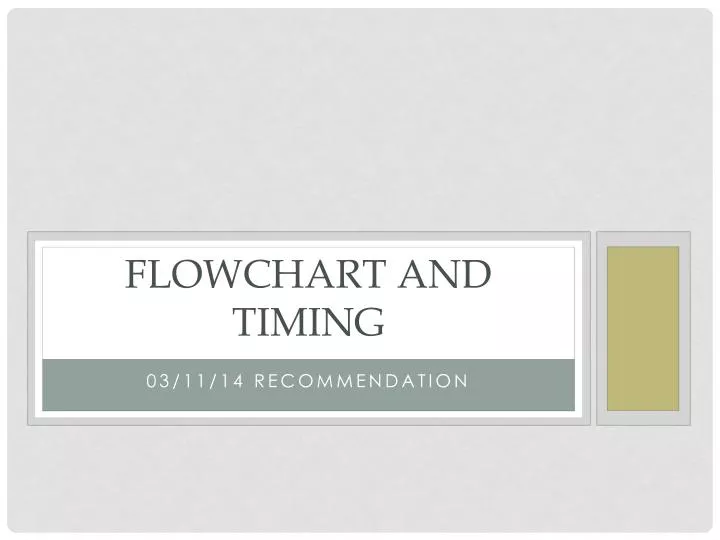 flowchart and timing