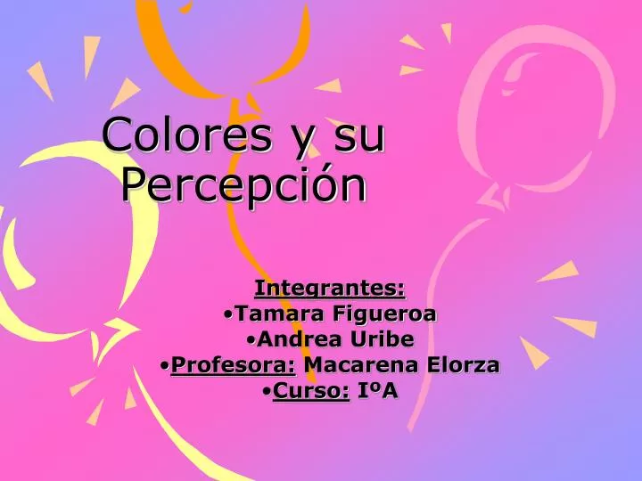 colores y su percepci n