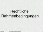 Rechtliche Rahmenbedingungen - slide 1