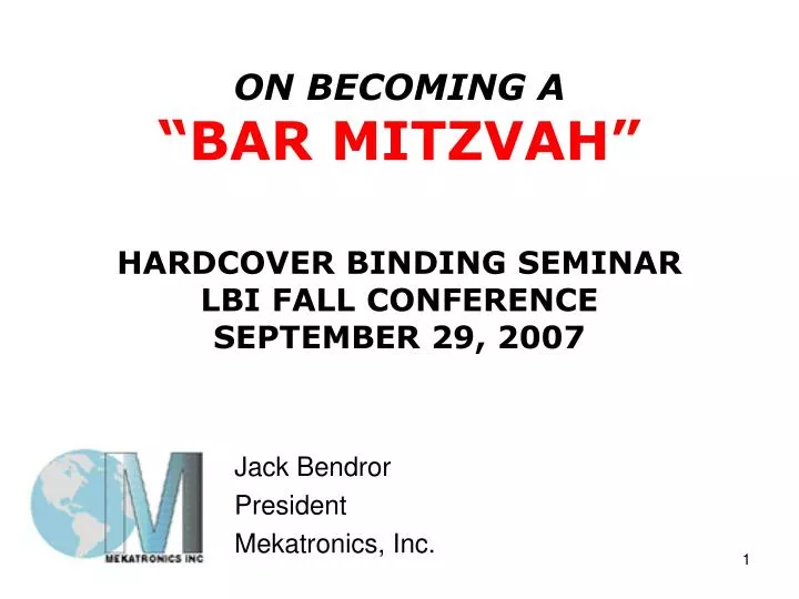 on becoming a bar mitzvah hardcover binding seminar lbi fall conference september 29 2007