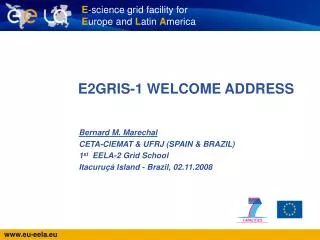 E2GRIS-1 WELCOME ADDRESS