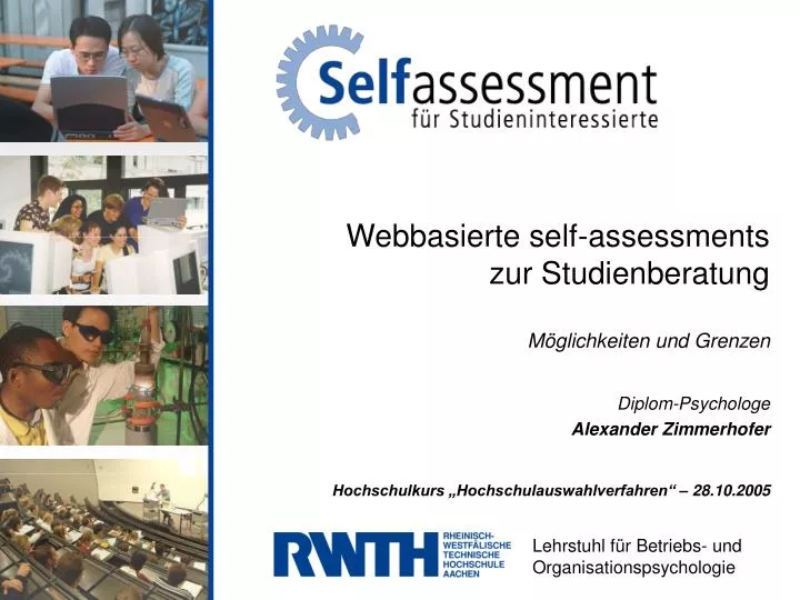 webbasierte self assessments zur studienberatung m glichkeiten und grenzen