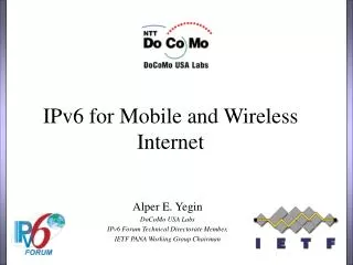 IPv6 for Mobile and Wireless Internet