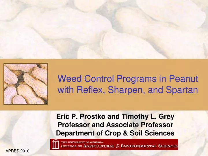 weed control programs in peanut with reflex sharpen and spartan