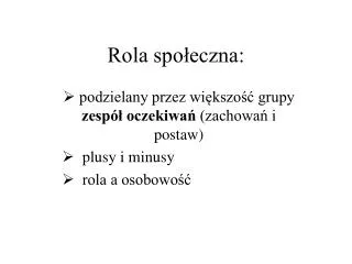 rola spo eczna