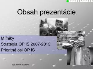 obsah prezent cie