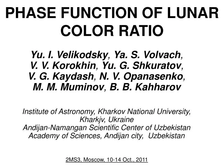 phase function of lunar color ratio