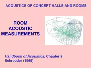 ROOM ACOUSTIC MEASUREMENTS