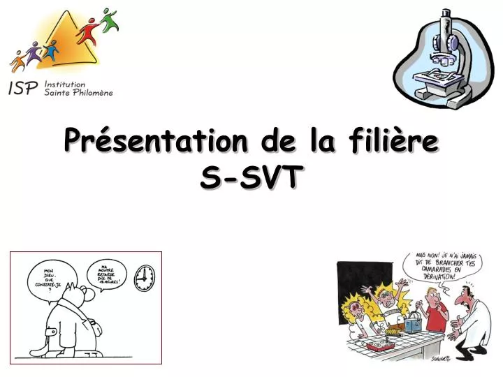 pr sentation de la fili re s svt