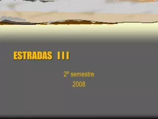 estradas i i i