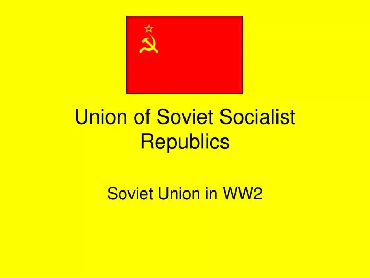 union of soviet socialist republics