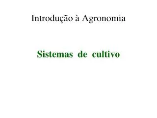 introdu o agronomia