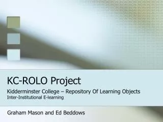 KC-ROLO Project