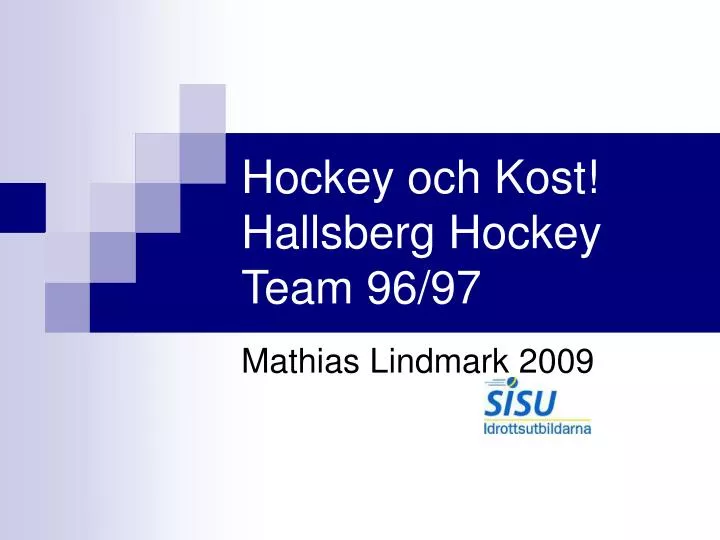 hockey och kost hallsberg hockey team 96 97