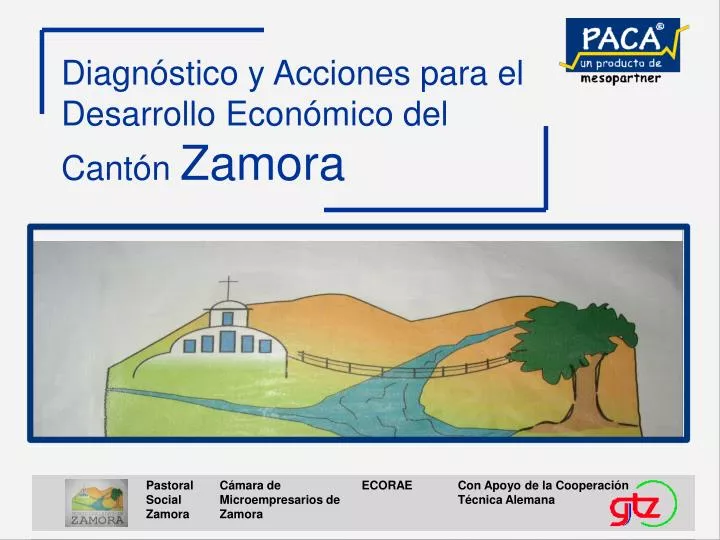 diagn stico y acciones para el desarrollo econ mico del cant n zamora