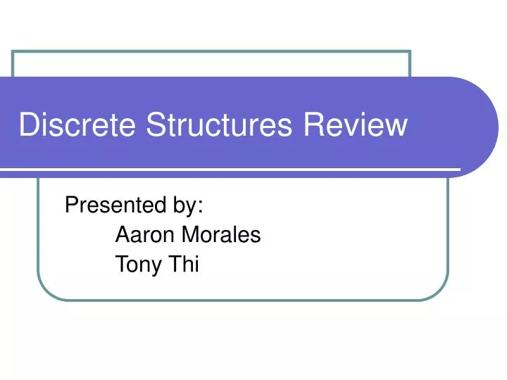 discrete structures review