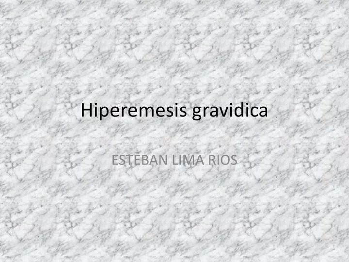 hiperemesis gravidica