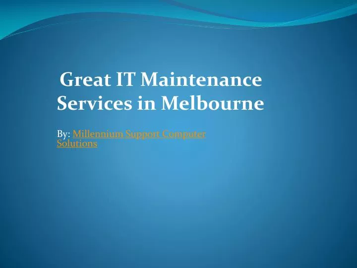 by millennium support computer solutions