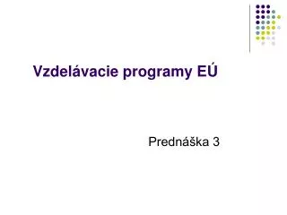 vzdel vacie programy e