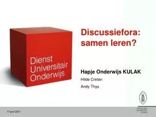 discussiefora samen leren