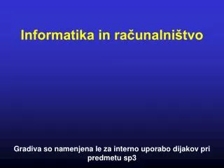informatika in ra unalni tvo