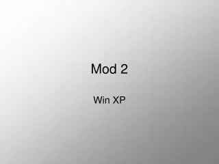 mod 2