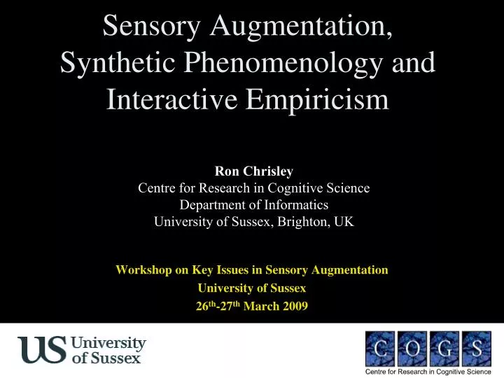 sensory augmentation synthetic phenomenology and interactive empiricism