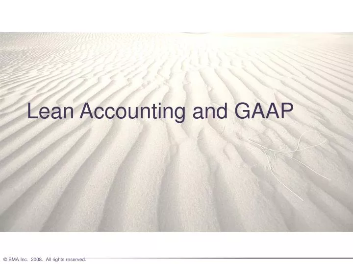 lean accounting and gaap
