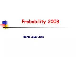 Probability 2008