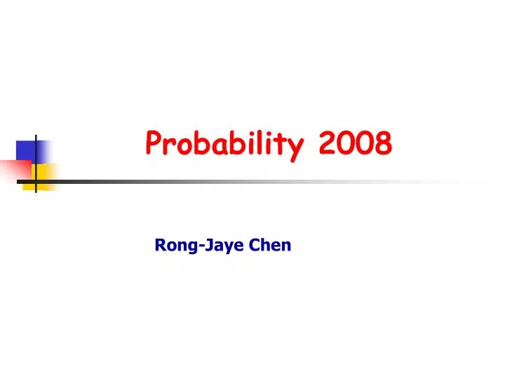 probability 2008
