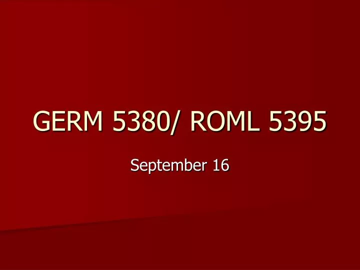 germ 5380 roml 5395