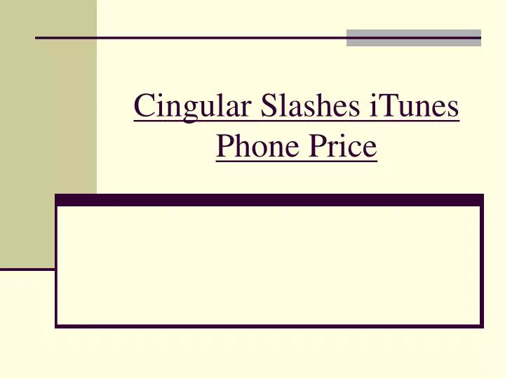 cingular slashes itunes phone price