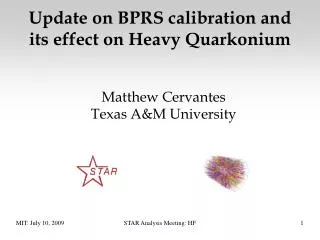 Update on BPRS calibration and its effect on Heavy Quarkonium