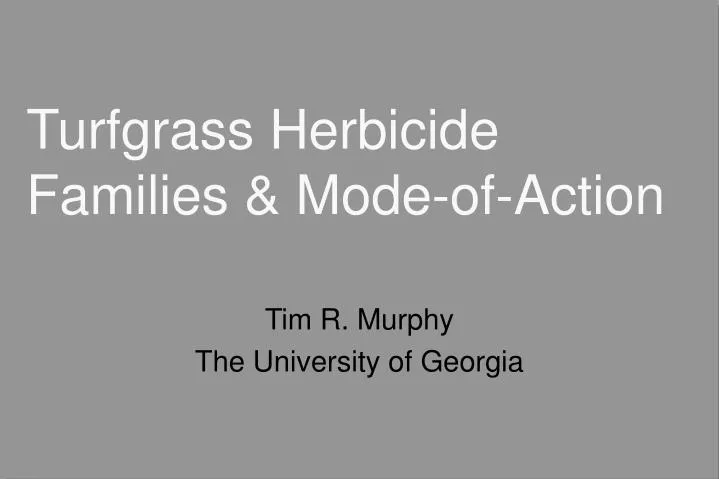 turfgrass herbicide families mode of action