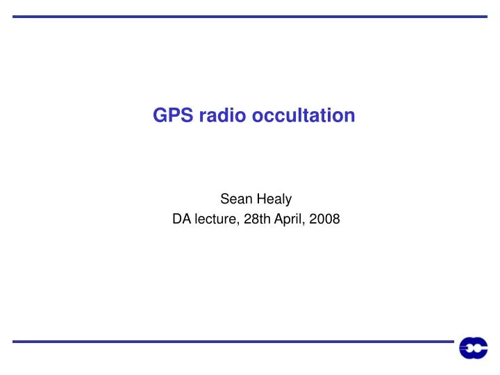 gps radio occultation