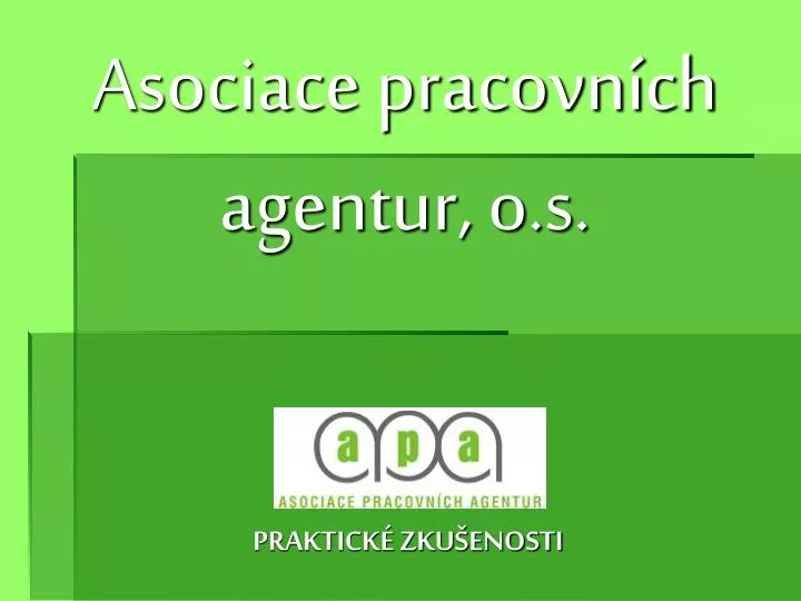 asociace pracovn ch agentur o s