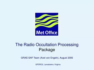 The Radio Occultation Processing Package