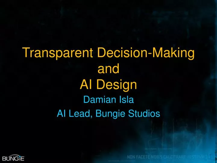 transparent decision making and ai design