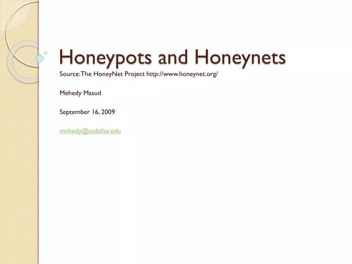 honeypots and honeynets