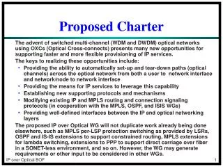 Proposed Charter