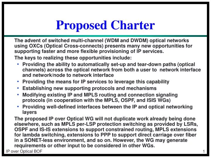 proposed charter
