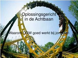 oplossingsgericht in de achtbaan