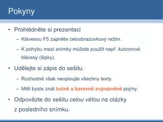 pokyny