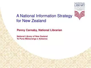 A National Information Strategy for New Zealand