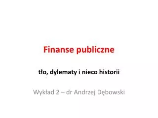 finanse publiczne