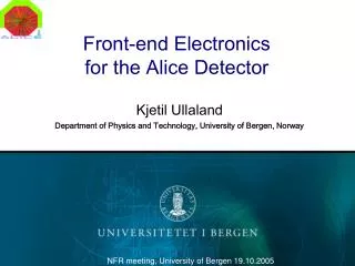 Front-end Electronics for the Alice Detector