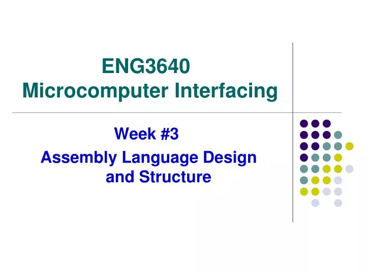 eng3640 microcomputer interfacing