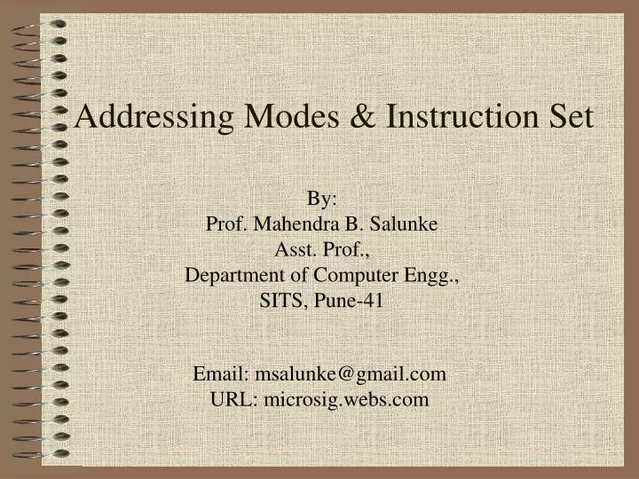 addressing modes instruction set
