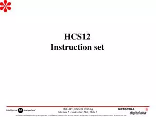 HCS12 Instruction set